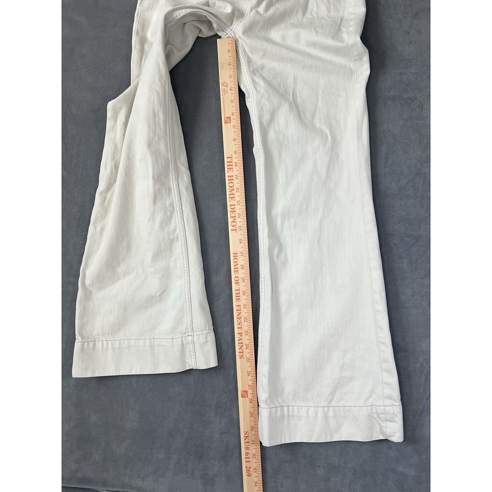 We The Free Women Ivory High Rise Wide Leg Sailor Pants Jeans Sz 26 Coastal Chic - Picture 4 of 8